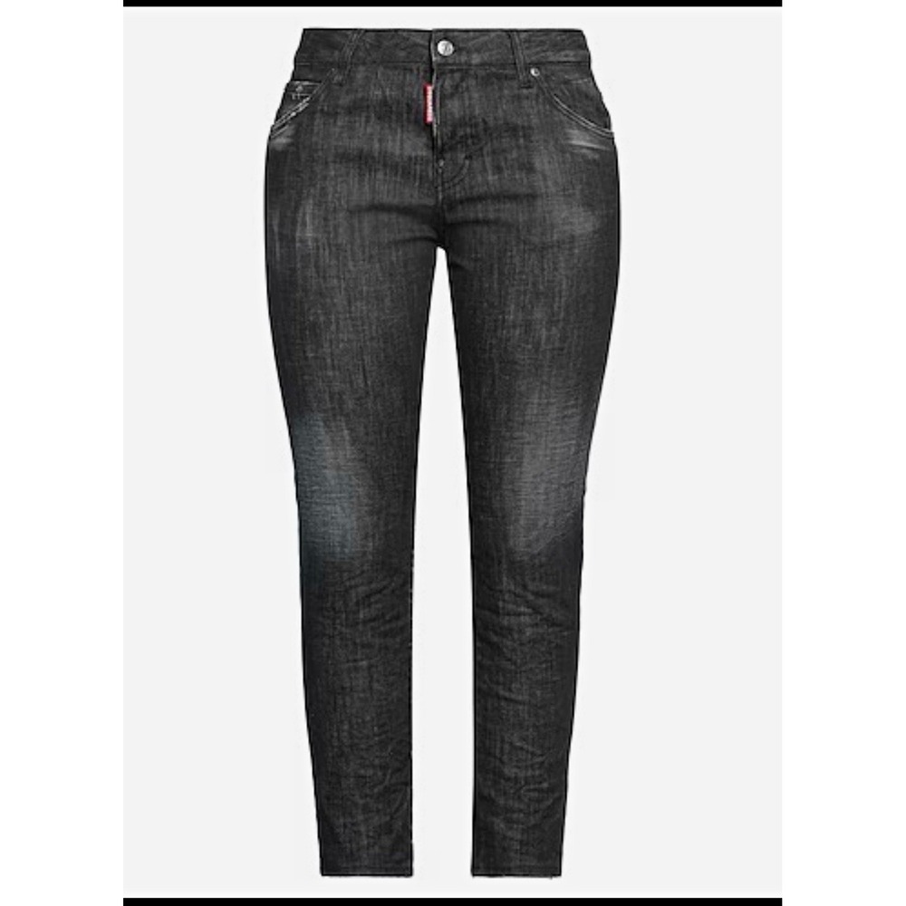 DSQUARED2 NWT Womens US 4 IT 40 Cool Girl Black Cropped Skinny Jeans